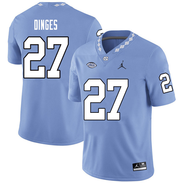 Jordan Brand Men #27 Jack Dinges North Carolina Tar Heels College Football Jerseys Sale-Carolina Blu